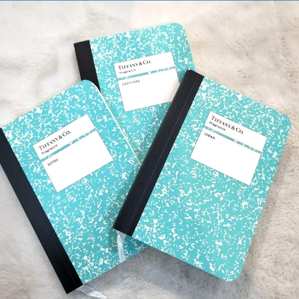 New Sealed Tiffany & Co Giftable Set of 3 Notebooks